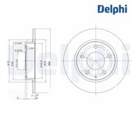 Brake Disc DELPHI BG2806 For MAZDA, FORD USA (1 pcs)