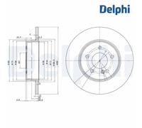 Brake Disc DELPHI BG3602 For MERCEDES-BENZ