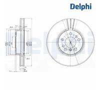 Brake Disc DELPHI BG3628 For BMW (1 pcs)