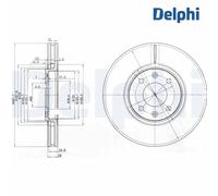 Brake Disc DELPHI BG3675 For CITROËN