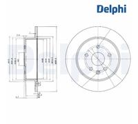 Brake Disc DELPHI BG3907 For LEXUS