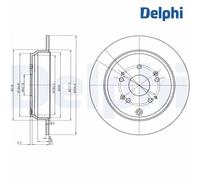 Brake Disc DELPHI BG4064C For HONDA