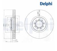Brake Disc DELPHI BG4101 For IVECO (1 pcs)