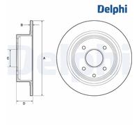 Brake Disc DELPHI BG4666C For NISSAN
