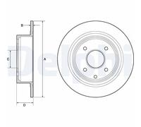 Brake Disc Delphi BG4666C for NISSAN