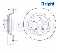 Brake Disc DELPHI BG4811C For MERCEDES-BENZ