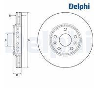 Brake Disc DELPHI BG4815C For RENAULT, OPEL, FIAT, NISSAN