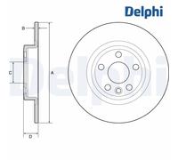 Brake Disc DELPHI BG4930C For LAND ROVER, JAGUAR
