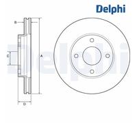 Brake Disc DELPHI BG4953C For FORD