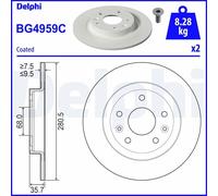 Brake Disc Delphi BG4959C for MAZDA