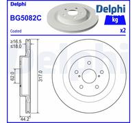 Brake Disc DELPHI BG5082C For TOYOTA, LEXUS, SUZUKI