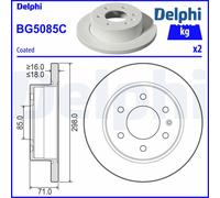 Brake Disc DELPHI BG5085C For MERCEDES-BENZ (1 pcs)
