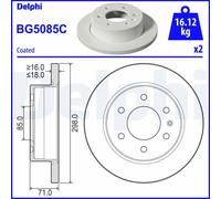 Brake Disc Delphi BG5085C for MERCEDES-BENZ
