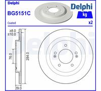 Brake Disc DELPHI BG5151C For HYUNDAI, KIA