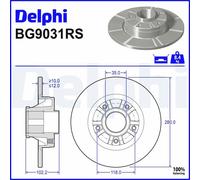 OEM Delphi BG9031RS Rear Brake Disc 280mm Single for Renault Vauxhall Nissan