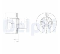 Brake Disc Delphi BG9074 for LEXUS
