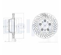 Brake Disc Delphi BG9097C Fits Porsche 911 Braking System Vented Outer Ø 330mm