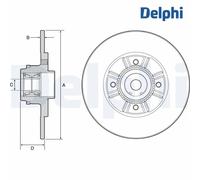 Brake Disc DELPHI BG9114RS For RENAULT