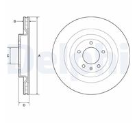 Brake Disc Delphi BG9126C Fits Land Rover Discovery Range Rover Sport Defender