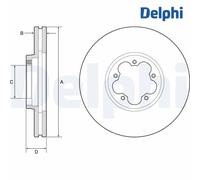 Brake Disc DELPHI BG9176C For FORD