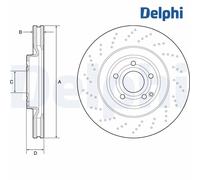 Brake Disc DELPHI BG9192C For MERCEDES-BENZ
