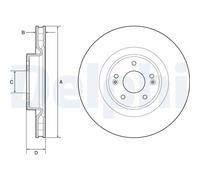 DELPHI BG9228C Brake disc