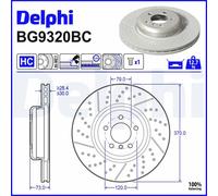 Brake Disc Delphi BG9320BC Fits BMW 1 Series 2 Series 3 Series 4 Series Vented