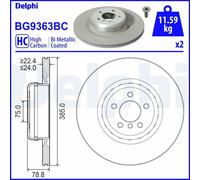 Brake Disc Delphi BG9363BC for BMW