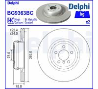 Brake Disc DELPHI BG9363BC For BMW