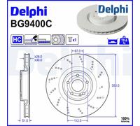 Brake Disc DELPHI BG9400C For MERCEDES-BENZ