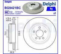 Brake Disc DELPHI BG9421BC For BMW (1 pcs)