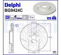 Brake Disc Delphi BG9424C for MERCEDES-BENZ
