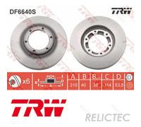 Brake Disc DF6640S for Mitsubishi Fuso MK326334 MK326334