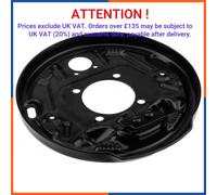 DISC BRAKE DUST SHIELD For SMART FORTWO 450 451 07- REAR LEFT