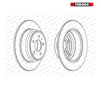 Brake Disc FERODO DDF552 For VOLVO (1 pcs)