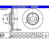 Front Brake Disc for Opel Vauxhall Renault Fiat Nissan:VIVARO,TRAFIC III 3
