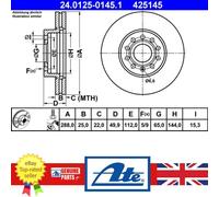 Brake Disc AUDI A3 1.2 TSI 24.0125-0145.1 (1 pcs)