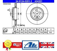 Rear Brake Disc BMW:E60,E61,E64,E63,5,6 34216763827
