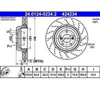 Brake Disc For BMW 5 04-09 6 05-10 34212282808