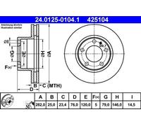 ATE 24.0125-0104.1 Brake disc