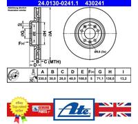 ATE 24.0130-0241.1 Brake disc