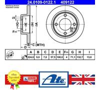 ATE 24.0109-0122.1 Brake disc