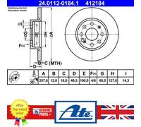 ATE 24.0112-0184.1 Brake disc