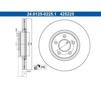 ATE 24.0125-0225.1 Brake disc
