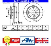 Brake Disc For Hyundai ACCENT BAYON i20 SOLARIS Kia RIO 58411-0U300