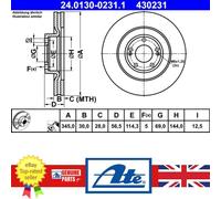 ATE 24.0130-0231.1 Brake disc