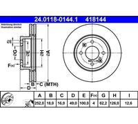 Brake Disc For Hyundai i10 08-18 Kia PICANTO 05-11 51712-0X700