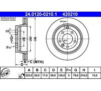 Brake Discs LAND ROVER DISCOVERY III 4.0 V6 24.0120-0210.1