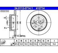 Brake Disc For Lexus HS 09-12 Toyota MARK 07- RAV 05-13 42431-42060