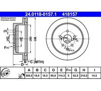 ATE 24.0118-0157.1 Brake disc